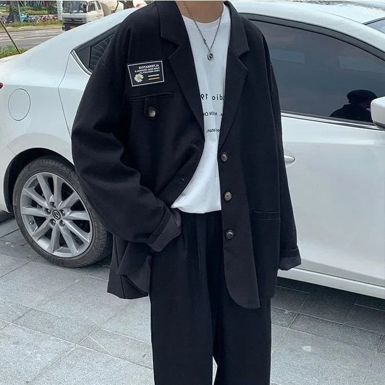 Весенне-осенние костюмы Dk мужские пиджаки комплект из трех предметов Jk мужская