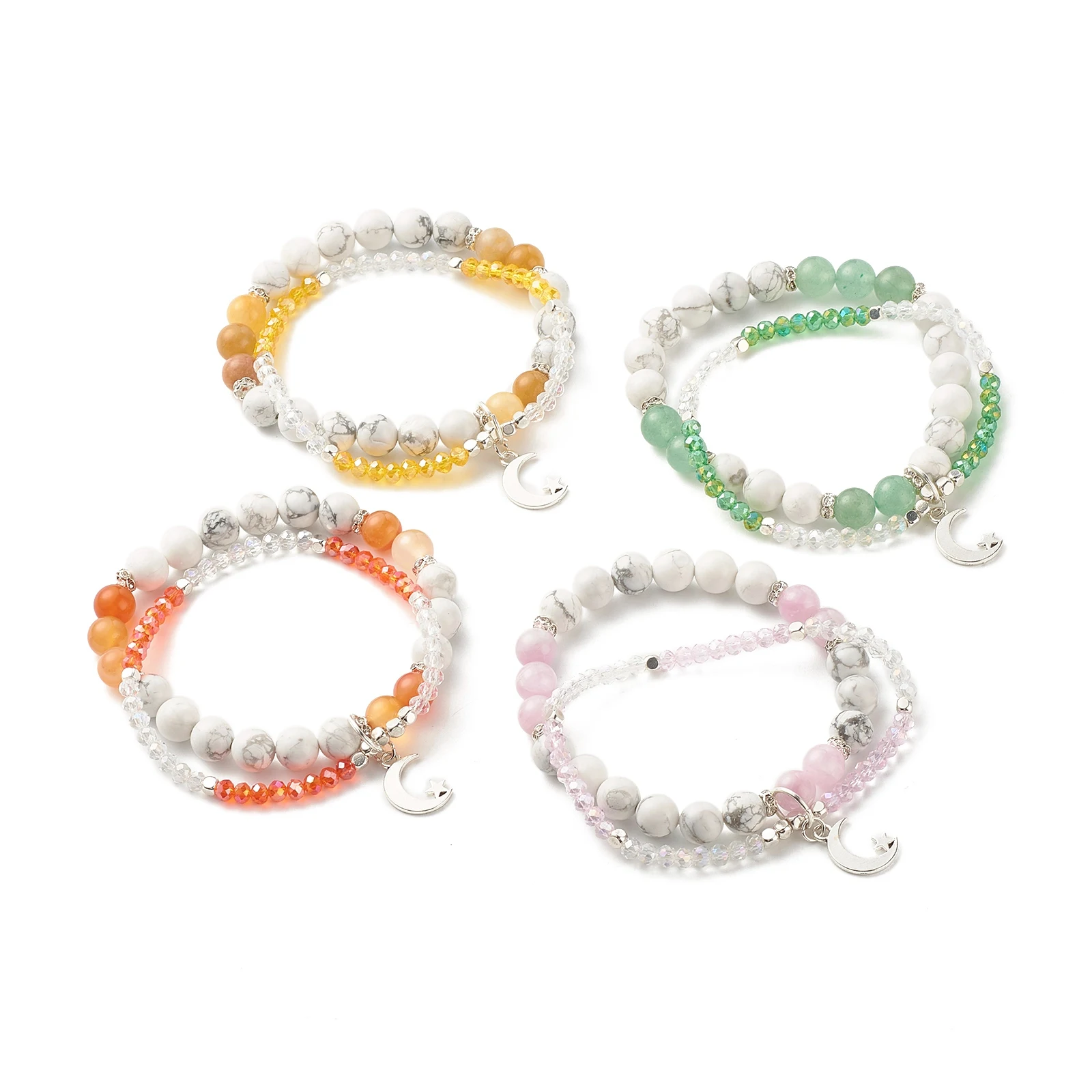 

Женский браслет Kissitty с бусинами из натурального камня, 4 цвета