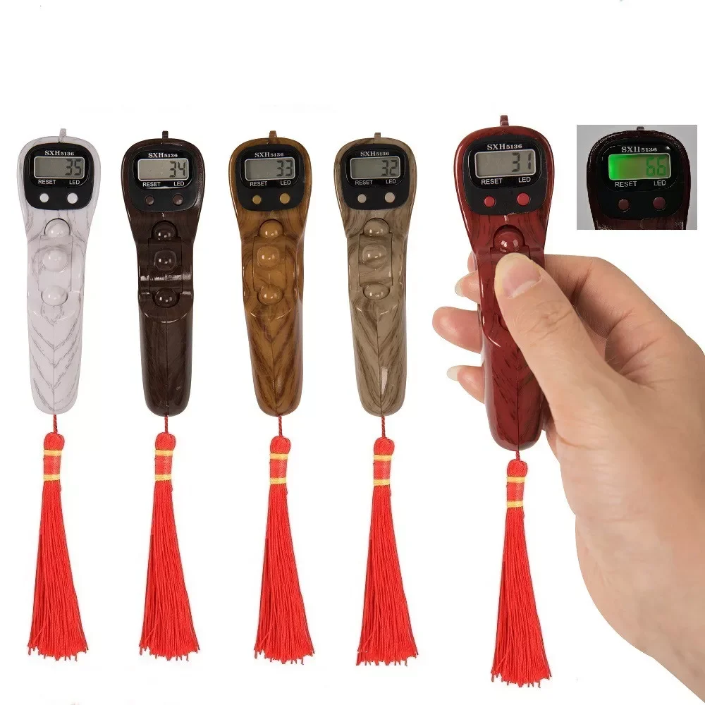 

Portable Handheld Digital Tasbih Rotating Beads Counter with Backlight Finger Game Toy Manual Reset Decompress Relaxation Tool