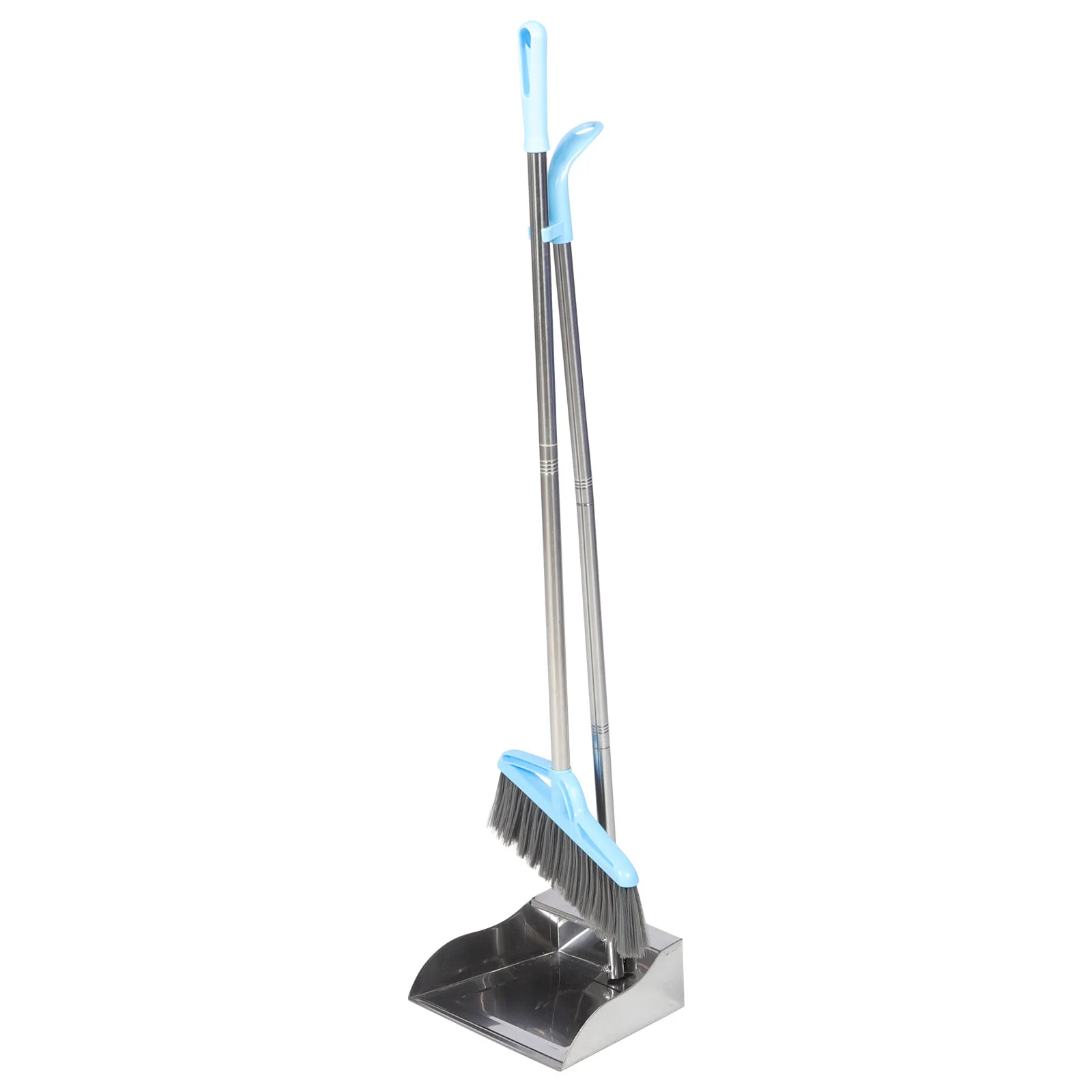 

Broom Dustpan Cleaningset Kitchen Garbage Household Garden Indoor Kitfloor Outdoor Handle Home Upright Stand Brushcombosteel Pan