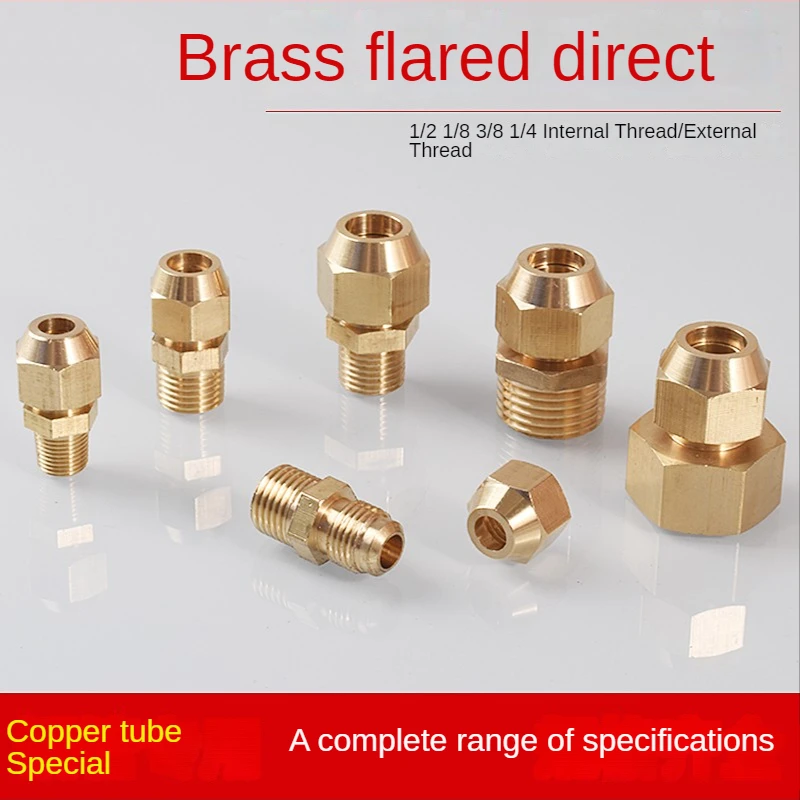 

1/8 Copper Outer Wire Flaring Direct 1/2 1/4 3/8 Air Conditioning Copper Pipe Flaring Joint 6/8/10/12mm Bell Mouth