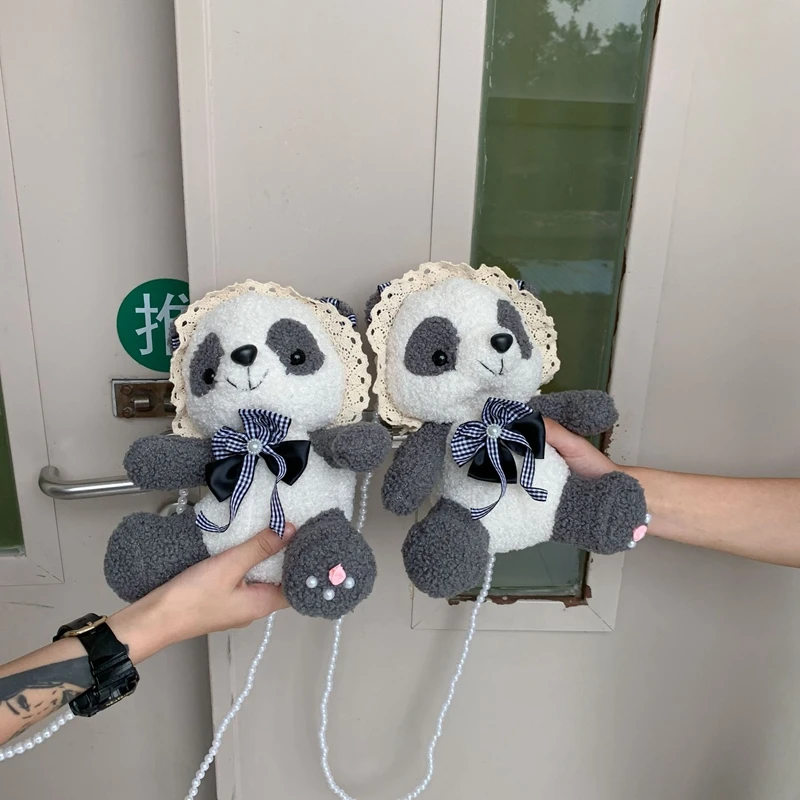 Cute Soft Plush Cartoon Doll Bag Women Mobile Phone Bag Female Party Shoulder Bag Little Girl Christmas Gift Mini Backpack