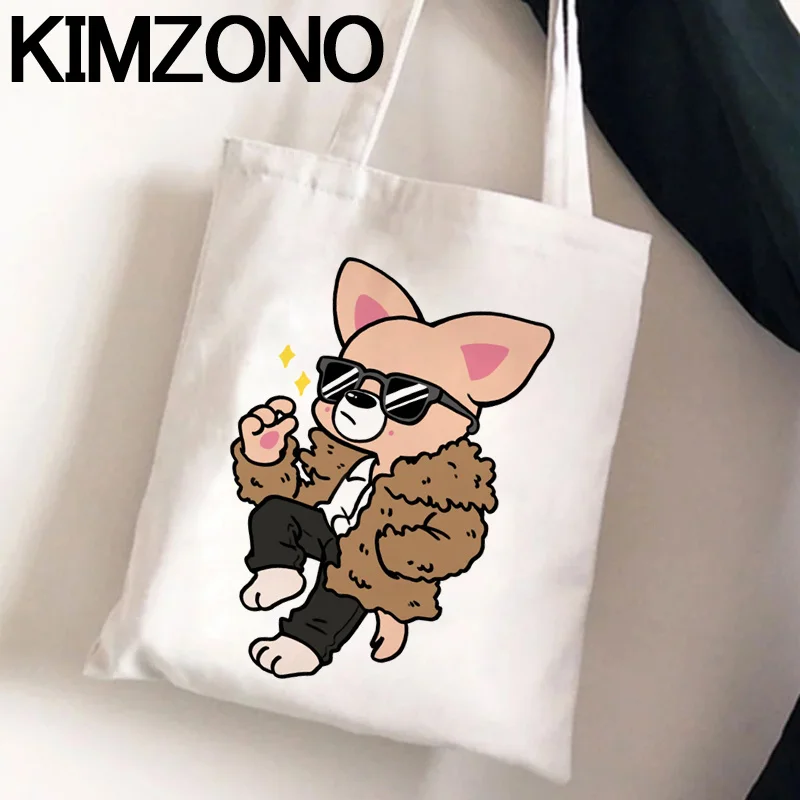 

Сумка для покупок Stray Kids Skzoo, сумки для продуктов, хлопчатобумажная сумка для магазина sac cabas, многоразовые тканевые сумки