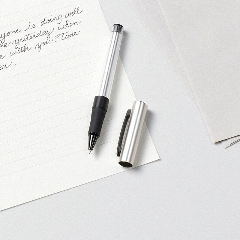 Фото Японская роскошная ручка TOMBOW Zoom L1 Gen, черная, 0.5 мм, для бизнеса, сверхпрочная, роллерная, для плавного письма, для деловых встреч №4