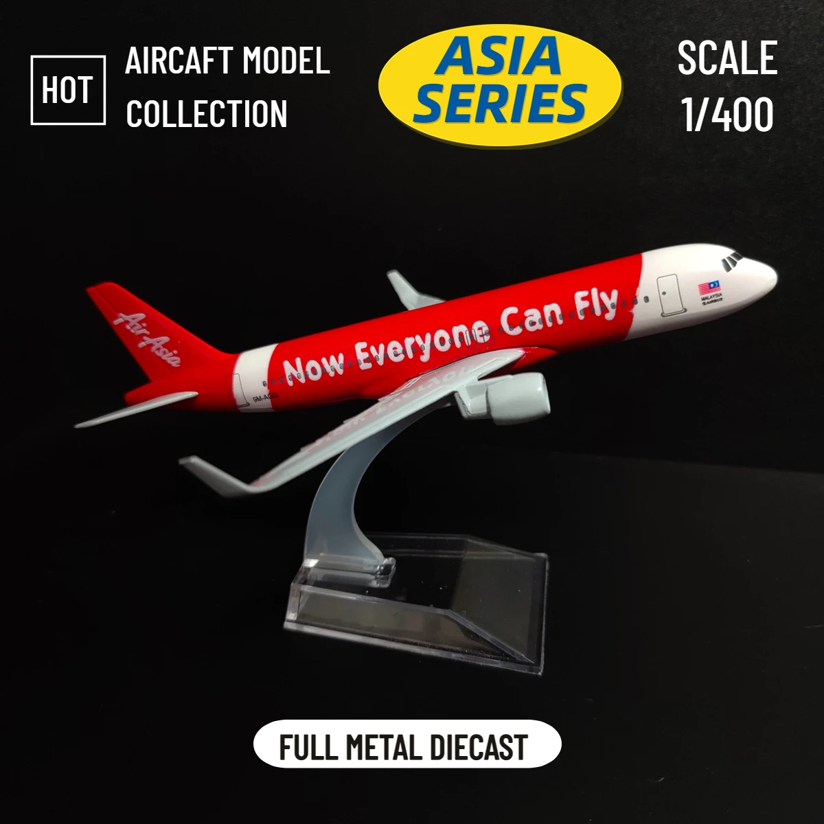 

Scale 1:400 Metal Planes Replica 15cm Air Asia Malaysia Airline Boeing Aircraft Model Aviation Miniature Xmas Gfit for Boy Girl