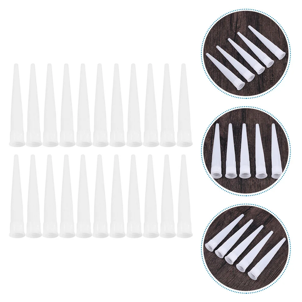 

60pcs Plastic Versatile Caulking Nozzles Caulk Nozzles for Tank Kitchen Bathroom