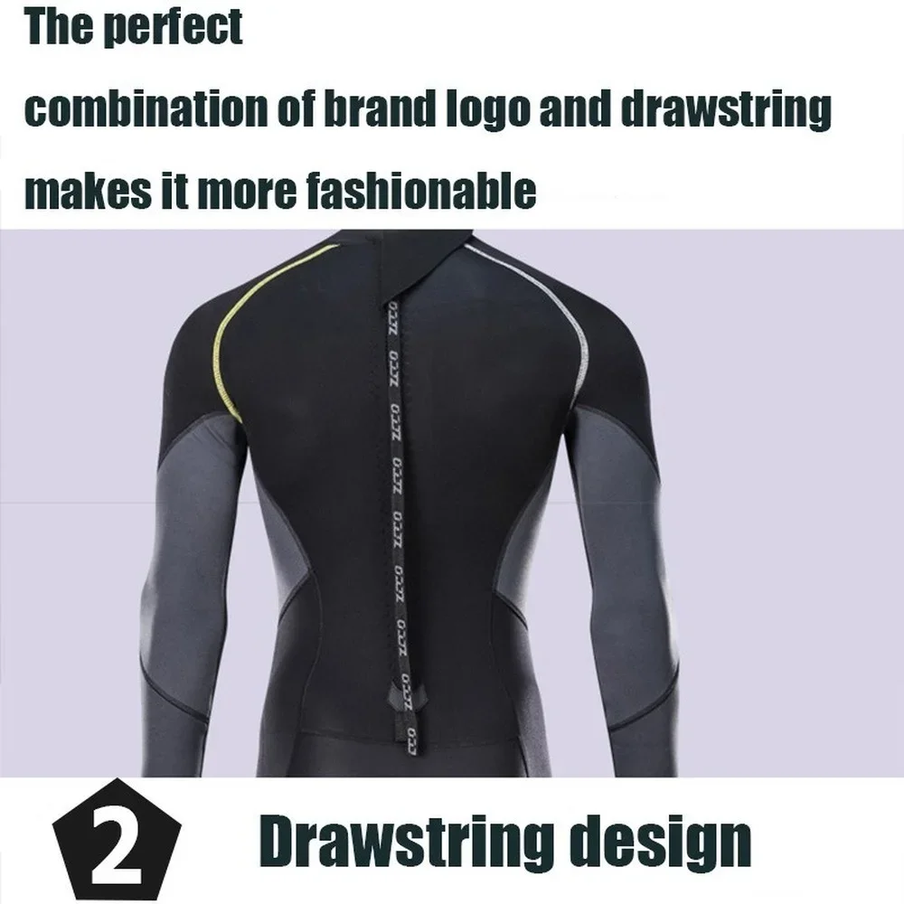 3 мм осенне-зимний мужской длинный гидрокостюм из неопрена с термофлисовой