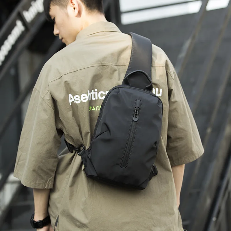 Male Shoulder Chest Bag For Men Casual Crossbody Bag Men Anti Theft School Summer Outdoor Short Trip Messengers Sling Bag