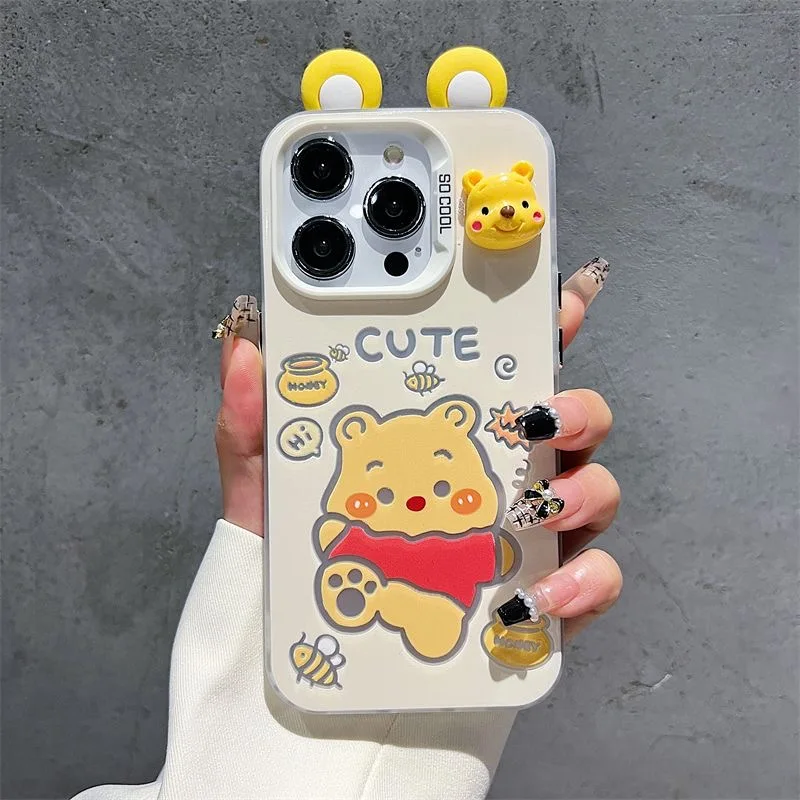 Милые Диснеи Винни Лотсо для Samsung Galaxy S25 S24 S23 S22 S21 S20 Note20 Ultra Plus FE M31 4G 5G Матовая