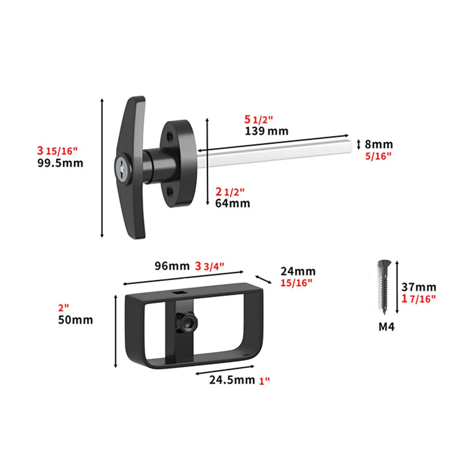 Замена замка с Т-образной ручкой и ключами для гаража навесом