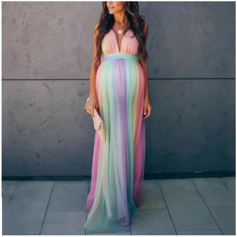 Платье для беременных женщин без рукавов фотосессии летнее платье хлопок