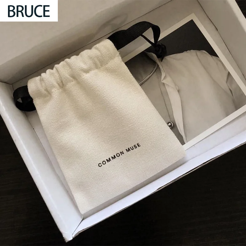 

Wholesale Pure Cotton Canvas Small Drawstring Pouches Bracelet Necklace Earring Jewelry Bags Wedding Party Favors Gift Bag 20ps
