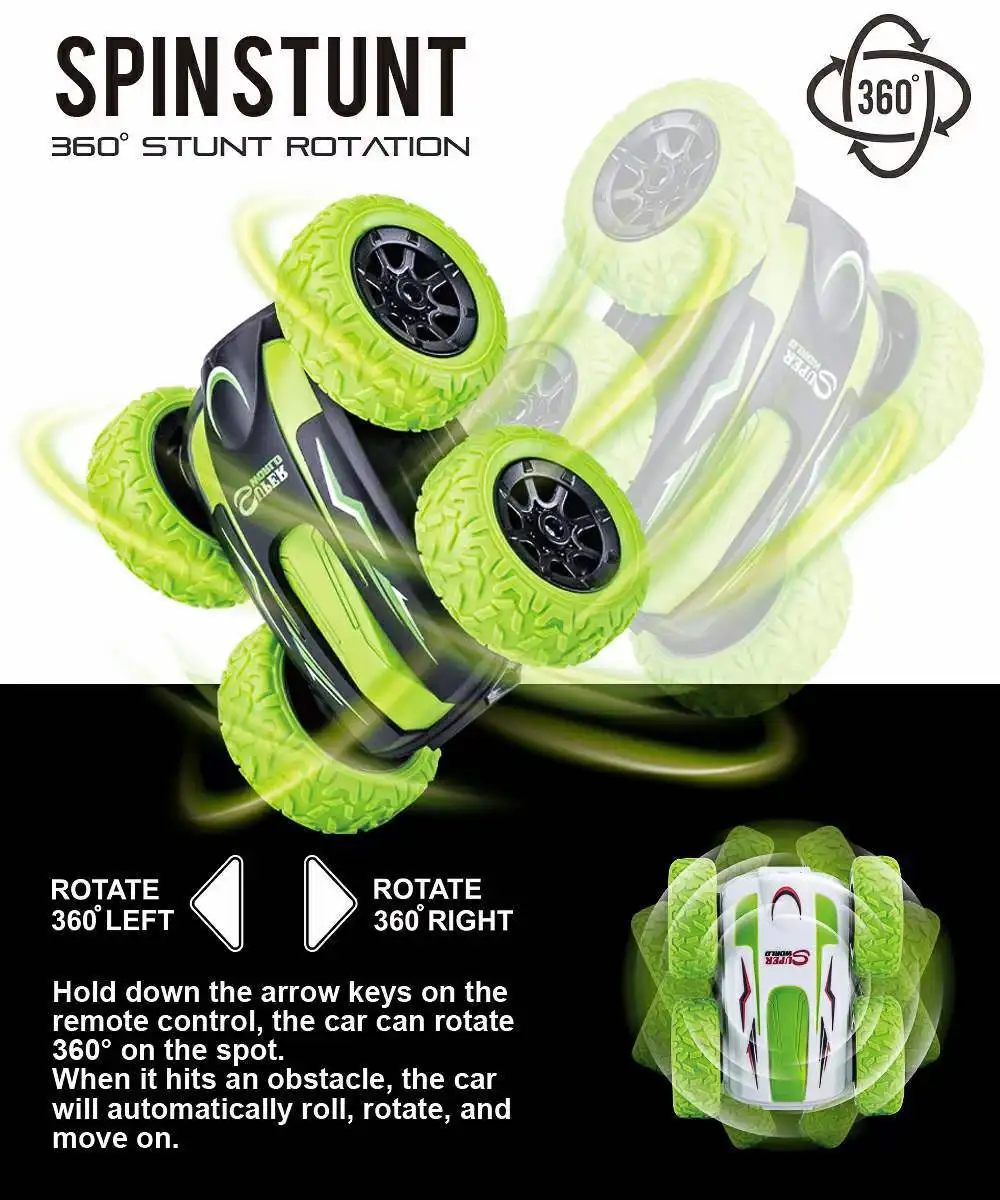 

Rc High-Speed 360 Degree Roll Flexible Racing Vehicle Remote Control Flip Stunt Car 2.4G Wireless Children's Toys for Boys Gifts