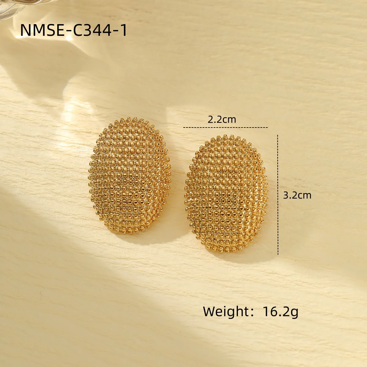 NIMAI панк овальные серьги-гвоздики из нержавеющей стали в форме яйца женские