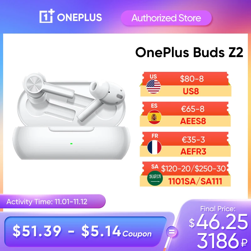 Najtaniej OnePlus Buds Z2 Słuchawki Bluetooth 40dB Aktywna Redukcja Szumów Słuchawki Prawdziwe Bezprzewodowe Stereo Dla Oneplus 10 Pro ACE 10T Najtaniej OnePlus Buds Z2 Słuchawki Bluetooth 40dB Aktywna Redukcja Szumów Słuchawki Prawdziwe Bezprzewodowe Stereo Dla Oneplus 10 Pro ACE 10T