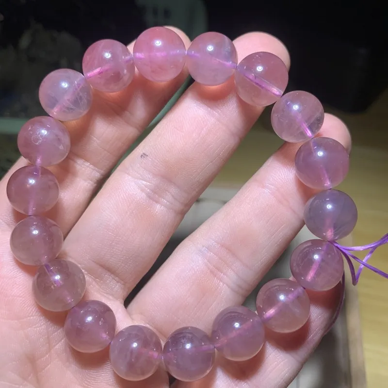 Натуральный высококачественный браслет Old Mine Starlight Мадагаскар фиолетово-розовый