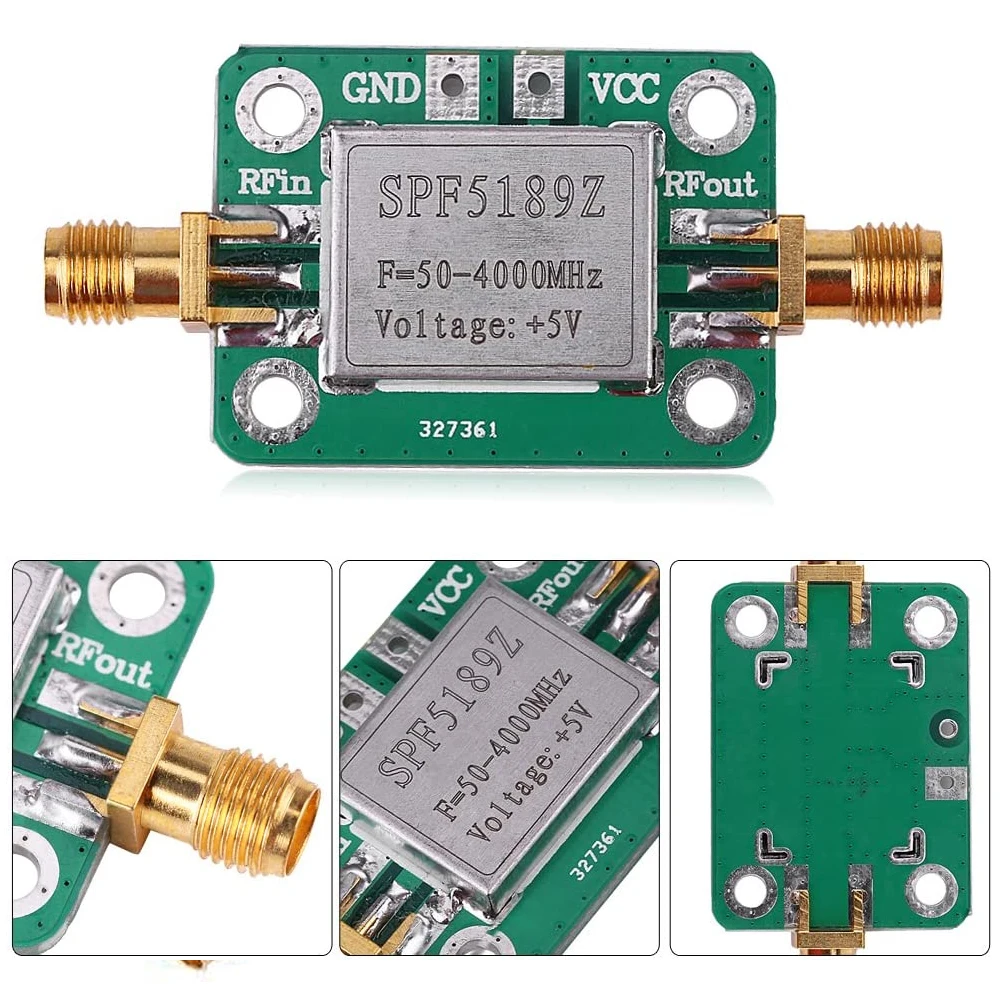 

LNA 50-4000 MHz RF Low Noise Amplifier Signal Receiver Module SPF5189 NF 0.6dB for FM HF VHF/UHF Ham Radio