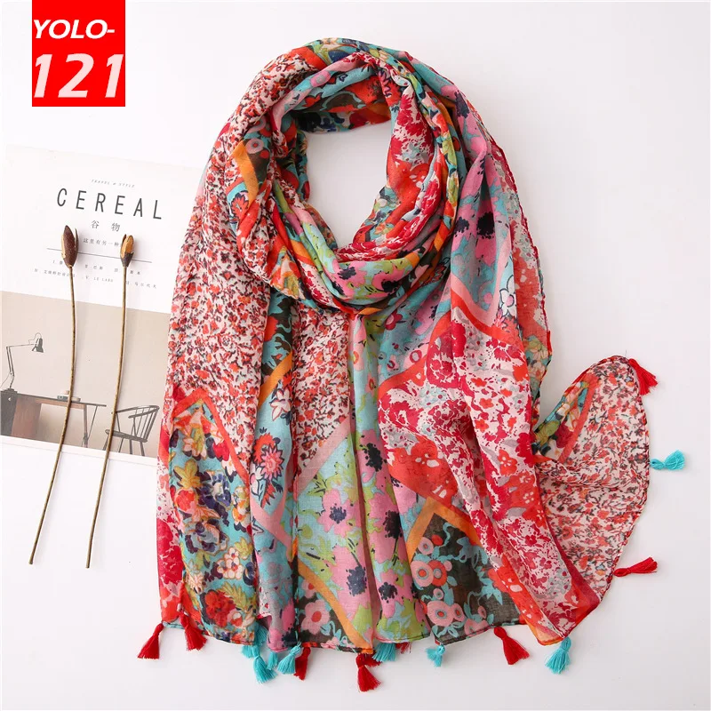 

Bohemian Cashew Print Silk Scarf Women Cotton Linen Sunscreen Scarf Retro Splicing Beautiful Sunscreen Scarf Bali Yarn Shawl