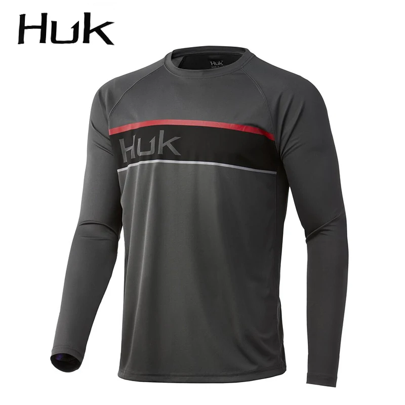 

HUK Fishing Shirts Long Sleeve Uv Protection Man Outdoor Summer Camouflage Moisture Wicking Jersey Fishing Apparel UPF 50+ Tops