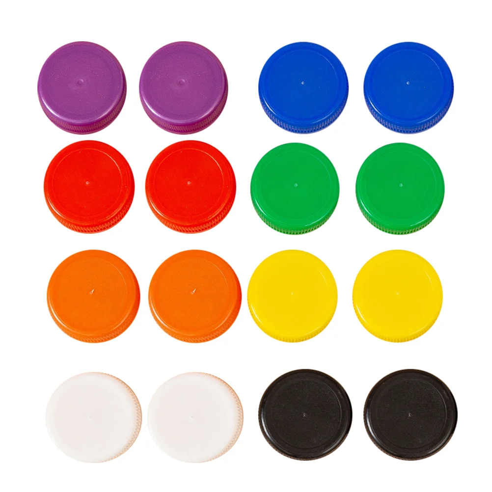 

200pcs Decorative Bottle Caps Plastic Bottle Caps for Kids DIY Craft Making