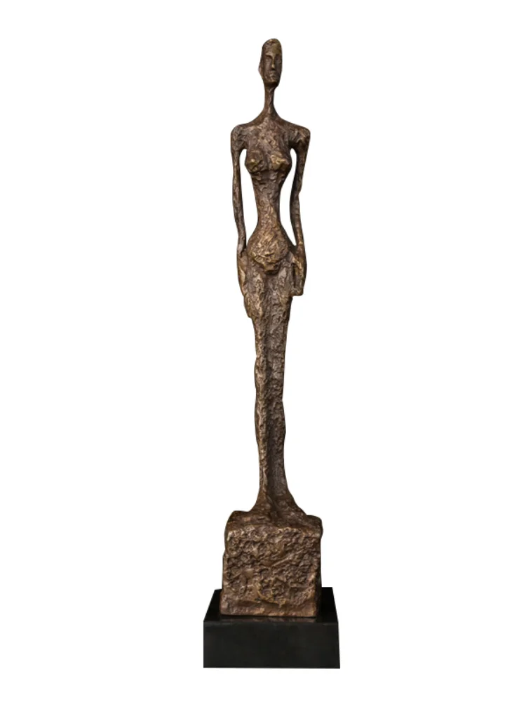 

-estatua abstracta de bronce para el hogar, escultura decorativa de la famosa figura de Giacometti, para la Oficina, a la venta