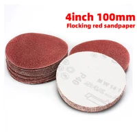 15pcs 4 inch 100mm flocking sanding sheets sanding disc dry grinding sandpaper abrasive paper 40 to 5000 grits hook loop