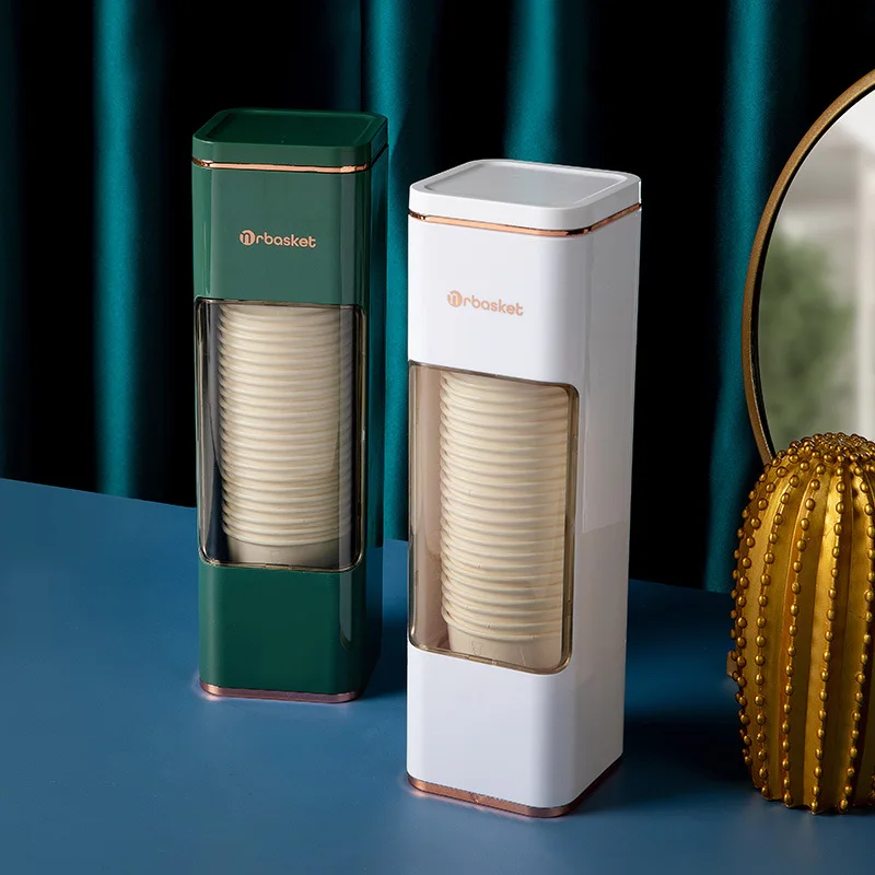 

Светильник роскошный стильный одноразовый стаканчик, пластиковый автоматический держатель для бумажных стаканчиков, настенный держатель ...