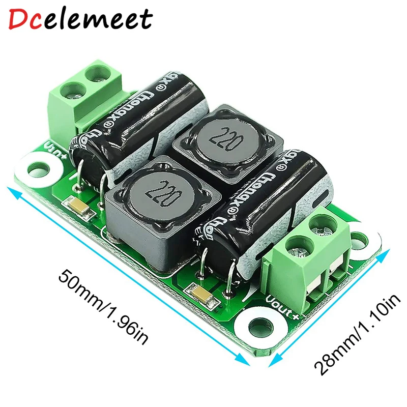 

0-50V 4A DC Power Supply Filter Board Class D Power Amplifier Interference Suppression Board Car EMI Industrial Control Panel