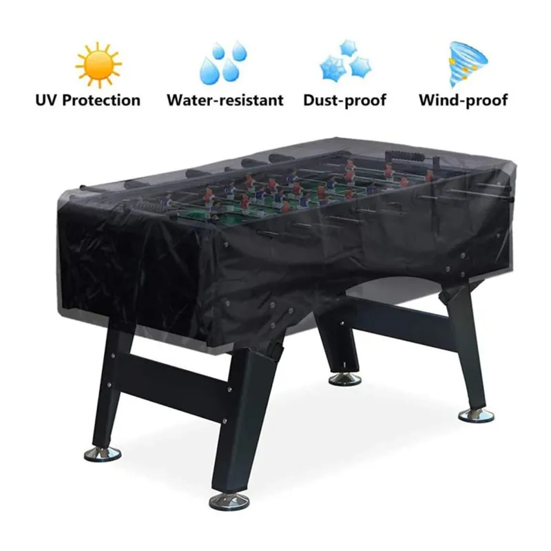 

Outdoor Black Game Table Dust Cover Waterproof Oxford Cloth Foosball Table Cover Patio Durable Billiard Table Cover