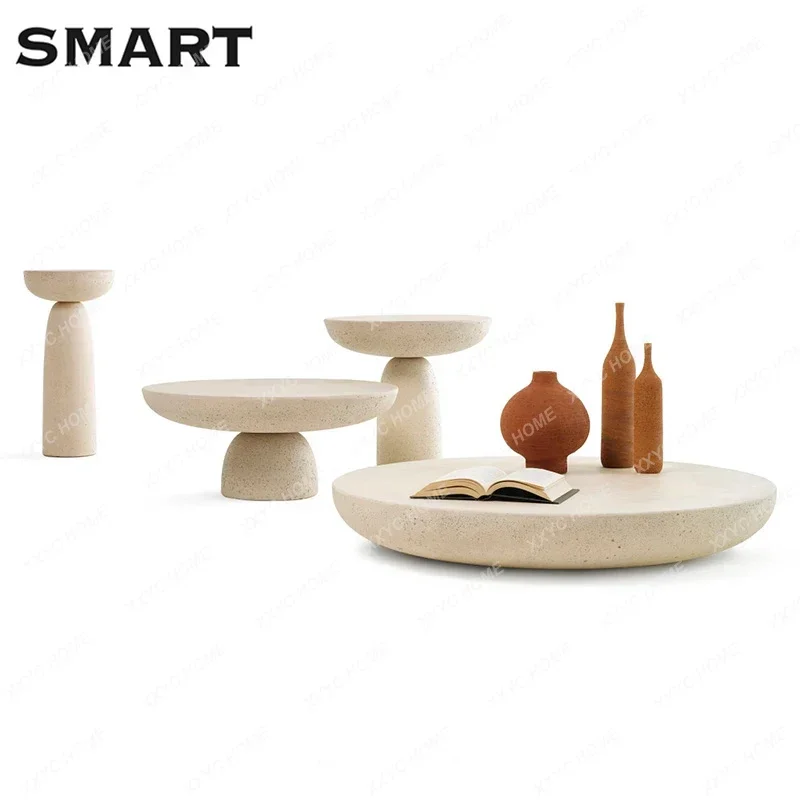 Дизайнерский круглый приставной столик в скандинавском стиле с грибами японский