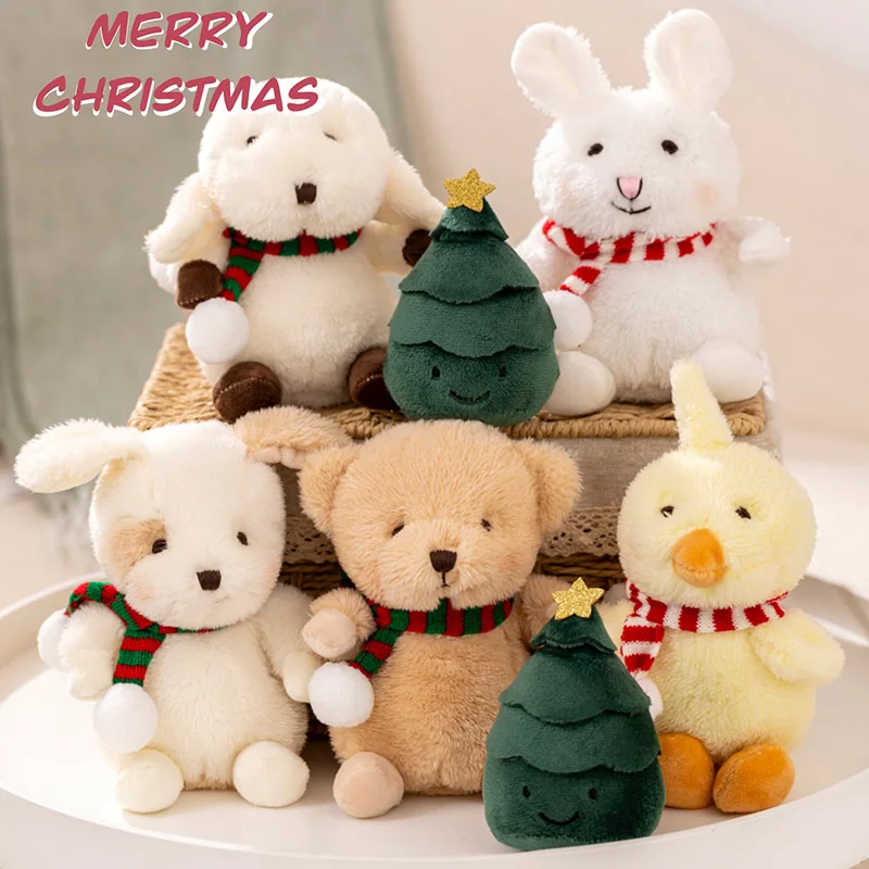 

Плюшевая подушка на рождественскую елку, мягкая овечка, кролик, курица, медведь, собака, Декор, милая кукла, забавная Рождественская елка, украшение для вечеринки, кукла, плюш