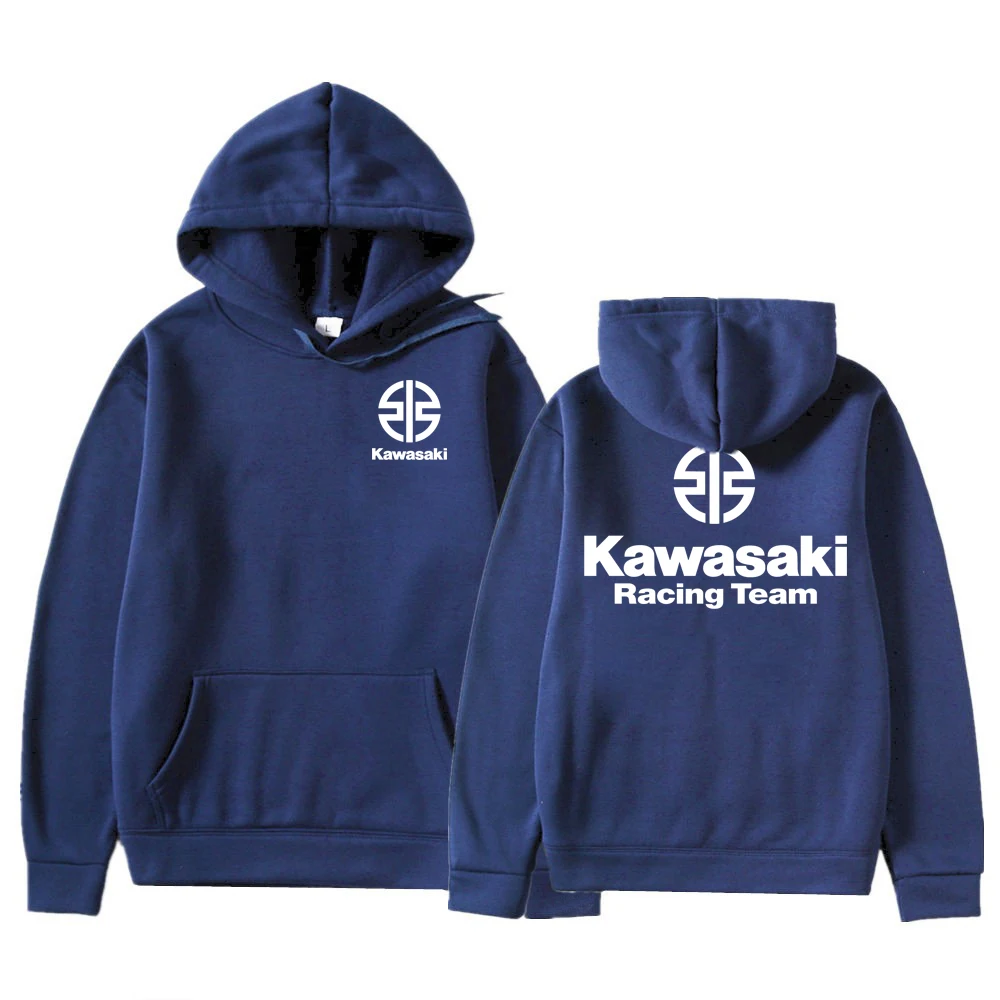 Весенне-осенняя мужская толстовка с логотипом мотоцикла Kawasaki новинка 2025 года