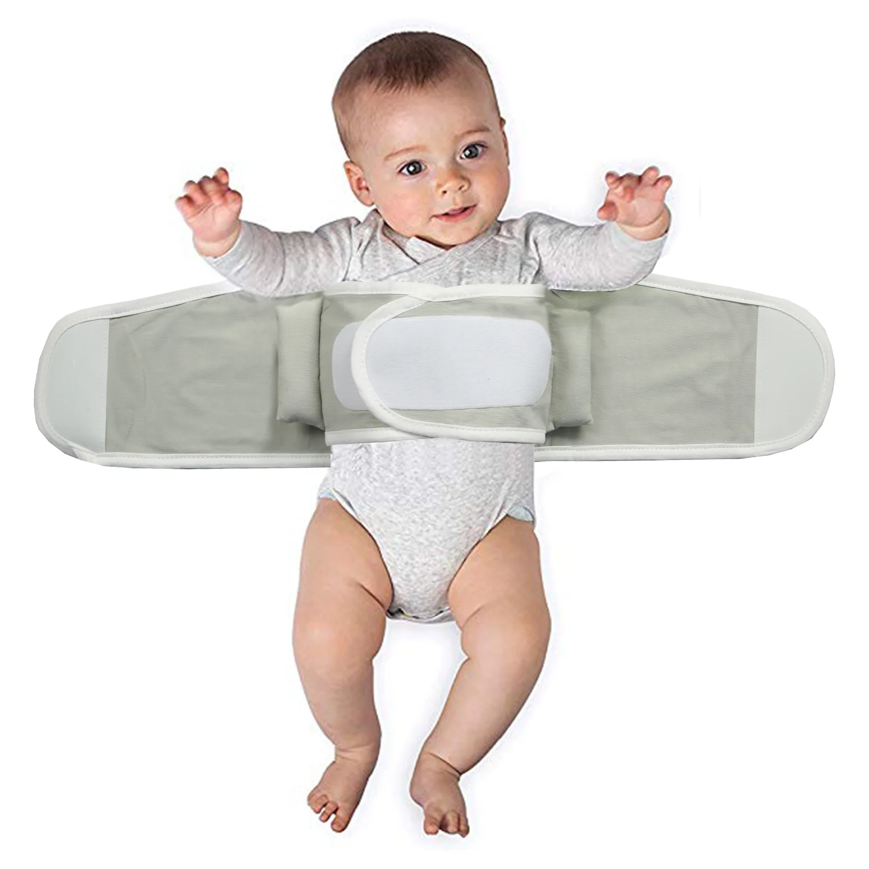 

Baby Simple Swaddling Newborn Belly Protection Agent Sleeping Bag Anti-Scare Cotton Elastic Adjustable 2022 New Swaddle Blanket
