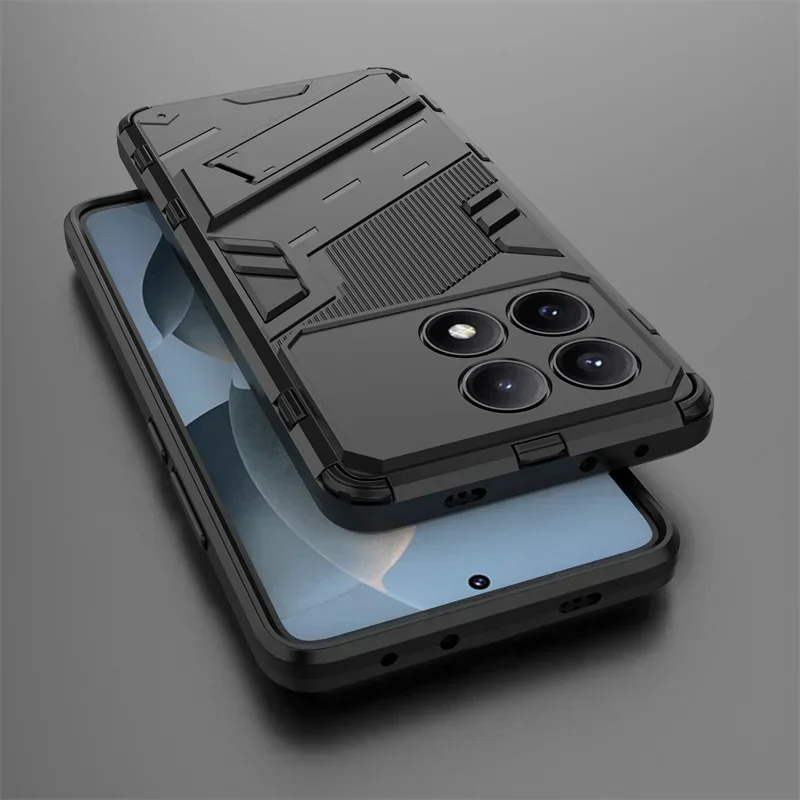 Противоударный магнитный автомобильный чехол-подставка для Poco X6 Pro чехлы Xiaomi