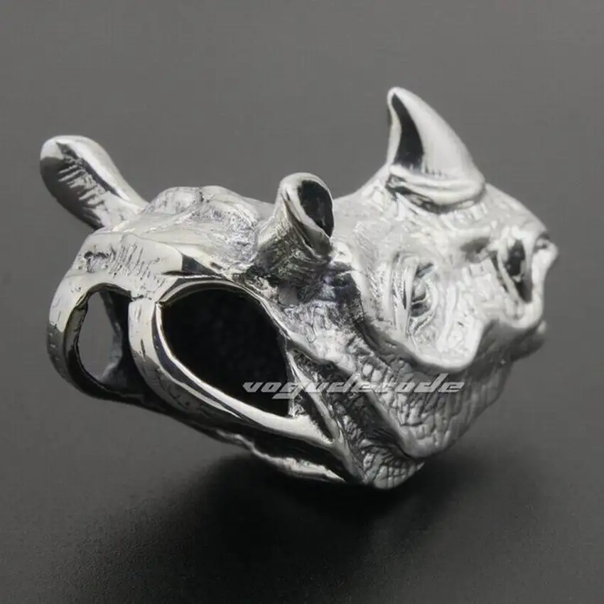 Подвеска в виде головы носорога из стерлингового серебра 925 пробы подвески