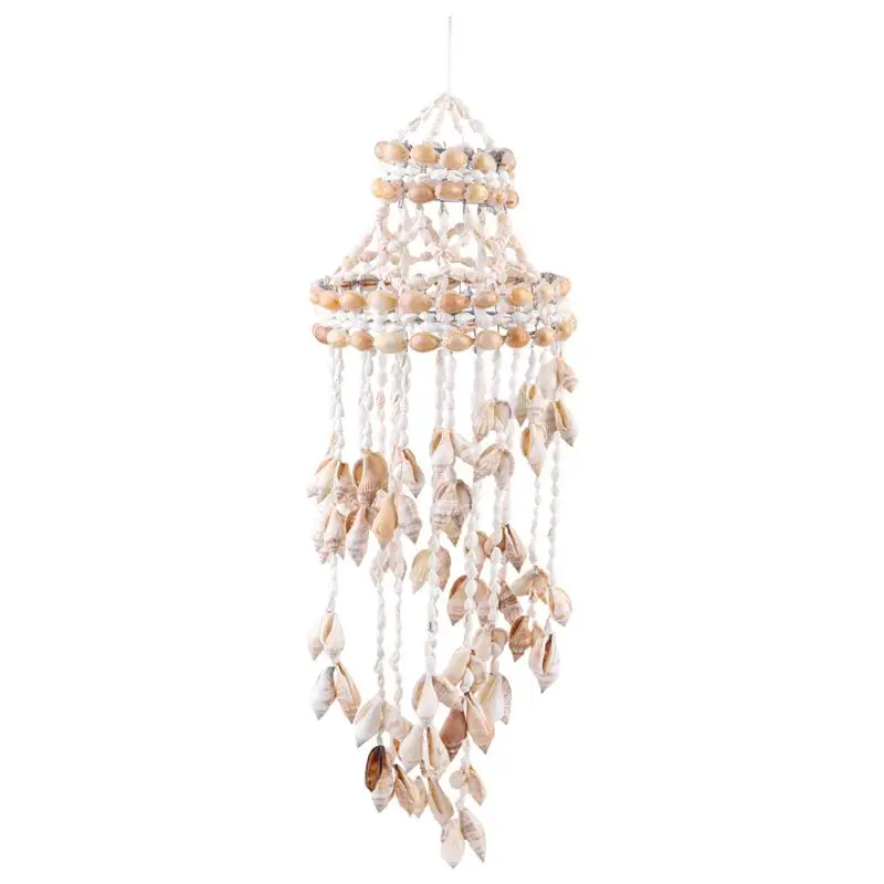 

Wind Chimes Sea Shell Chime Hanging Bells Decoration Wall Ornaments Bell Conch Shells Indoor Home Outdoor Wooden Beach Nautical