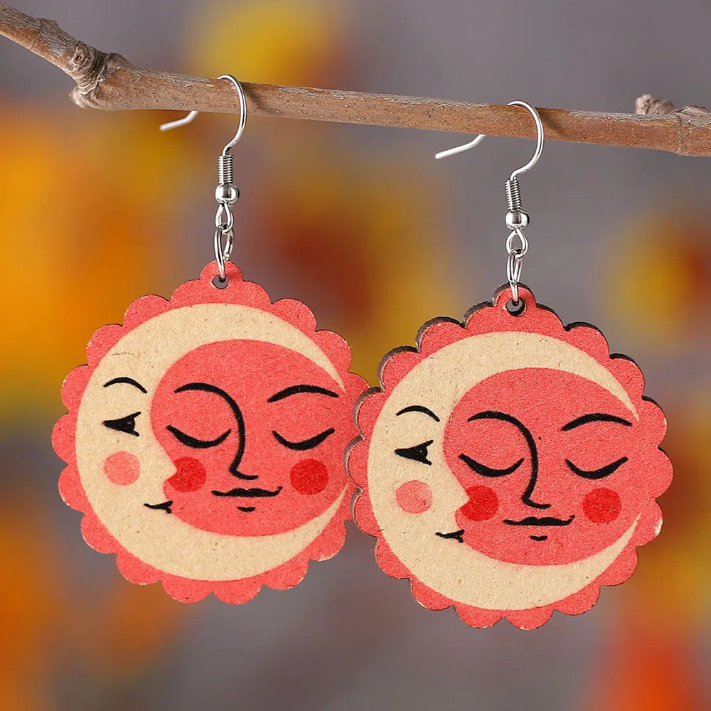 Женские винтажные серьги-подвески в виде подсолнуха