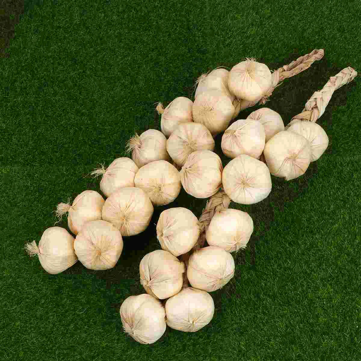 

Garlic Artificial String Fake Hanging Vegetable Vegetables Decor Model Decoration Props Strings Photography Lifelike Braid