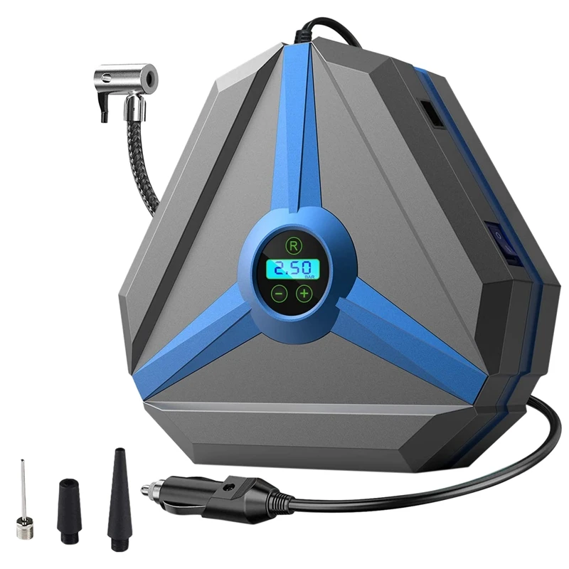 

Портативный воздушный компрессор, цифровой насос для накачивания шин, 150psi светодиодный светильник кой, для автомобилей, мотоциклов, улична...