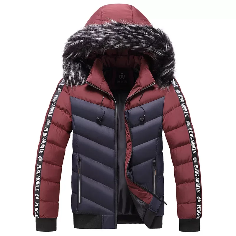 Warm Fur Collar Hooded Jacket Coat Men Autumn Brand Outwear Fashion Casual Waterproof Parka Men Winter Parkas 2021 New Thick