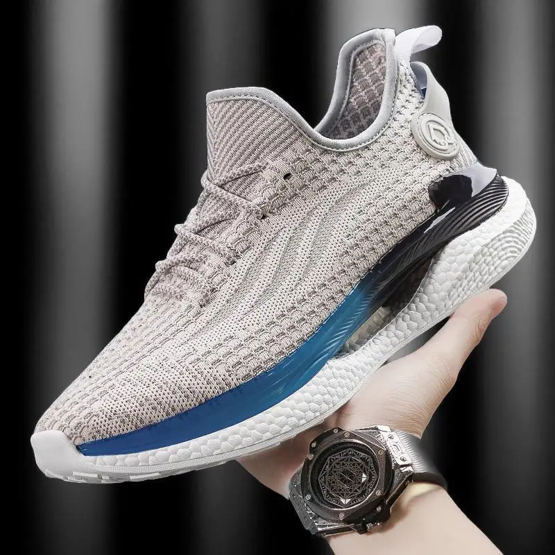 

2023 New Spring Sports Casual Men's Shoes Middle-Aged and Elderly Father Thin Breathable Mesh Surface Shoes Shoes