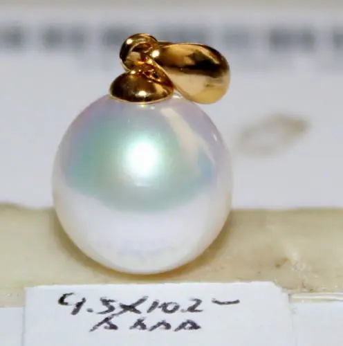 

Великолепное огромное ожерелье AAA 10 мм, цвет Белого моря, Изящные Ювелирные изделия, подарки