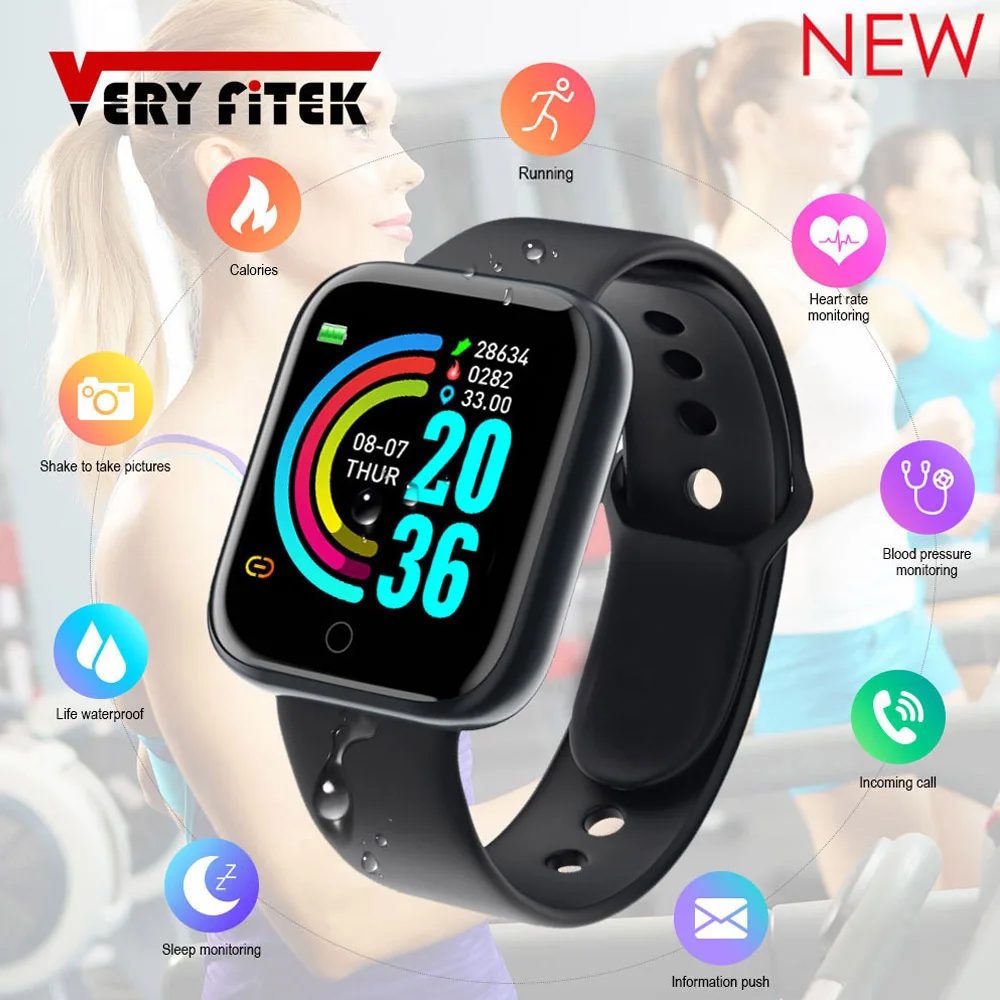 

Y68 smartwatch D20 Pro Bluetooth watch Sports Fitness tracker Blood pressure heart rate monitoring smart bracelet For Xiaomi IOS