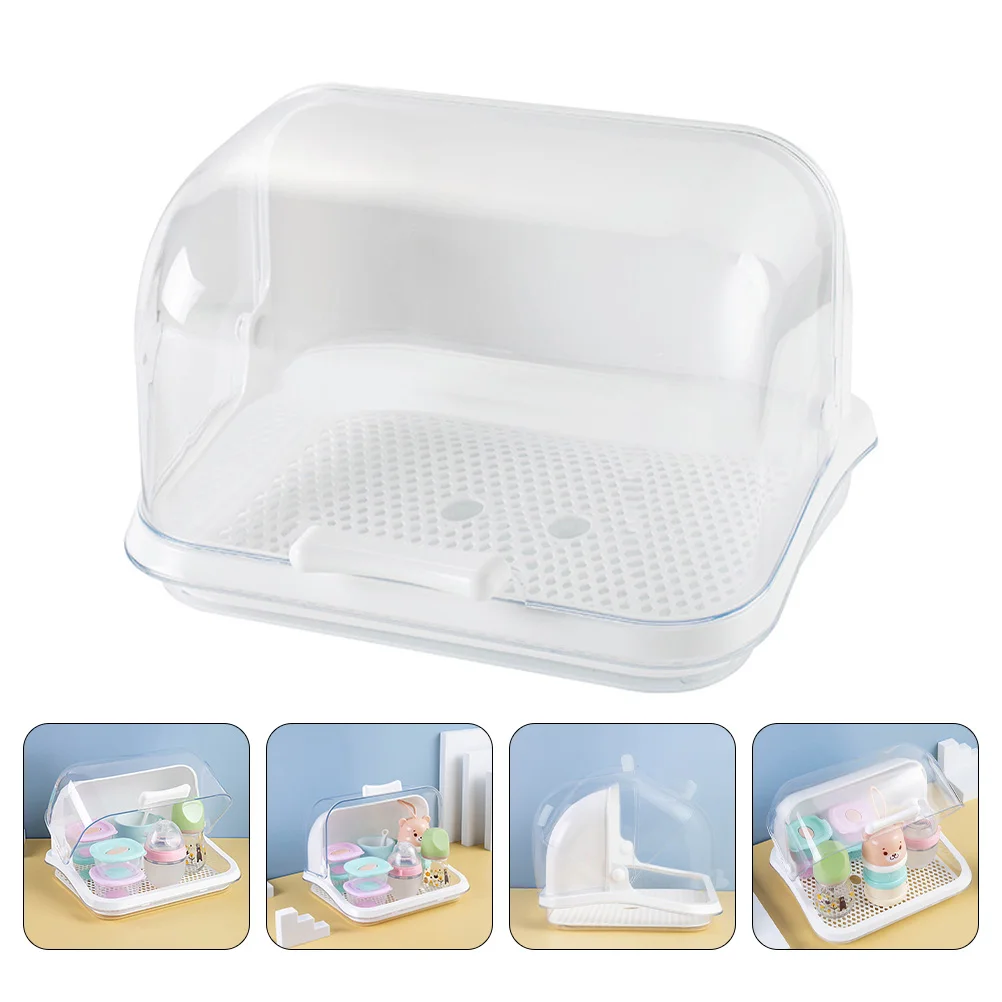 

Cups Lids Kids Feeding Drying Case Cup Lid Drain Storage Box Portable Dryer Bottles Drying Racks Container Pastry Storage Box