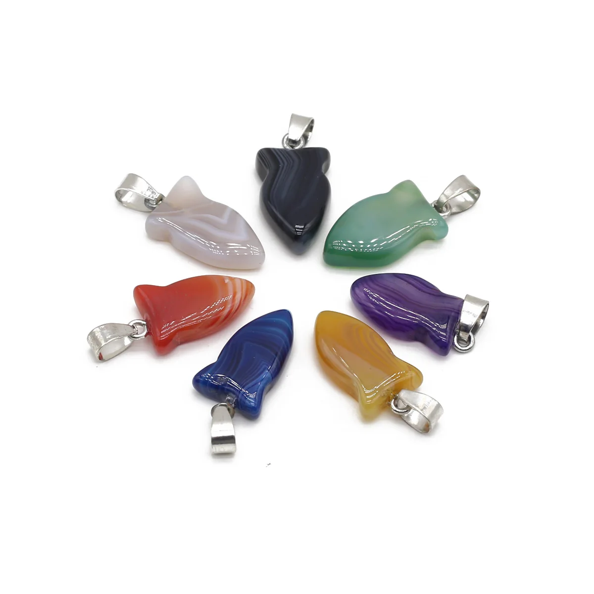 

Natural Stone Pendant Small Fish-shaped Gemstone Exquisite Charms for Jewelry Making Diy Bracelet Necklace Earrings Gifts