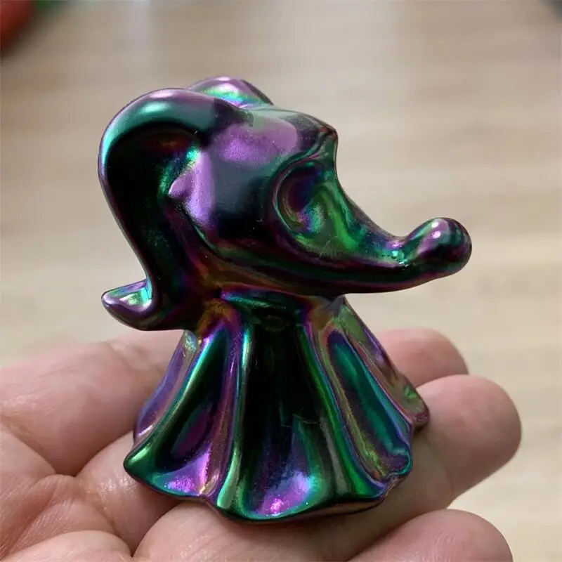 

Natural Aura Quartz Ghost Statue Carved Sculpture Room Ornament Healing Reiki Quartz Crystal Witchcraft Halloween Home Decor