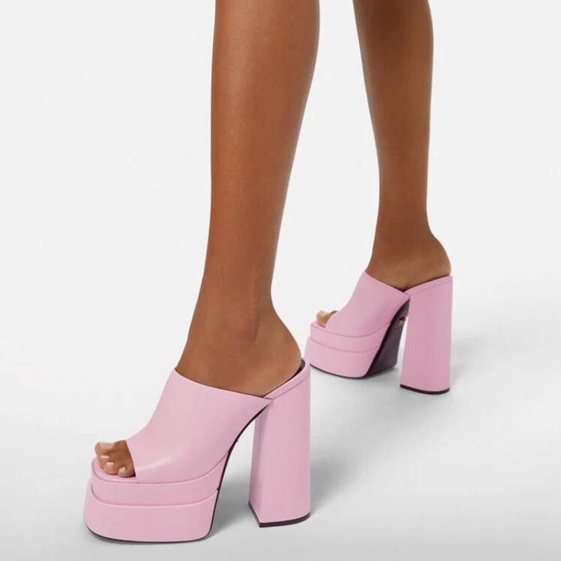 

Сандалии женские из экокожи, босоножки с квадратным носком, на платформе, обувь для вечеринки на очень высоком каблуке, модная обувь, лето, ...