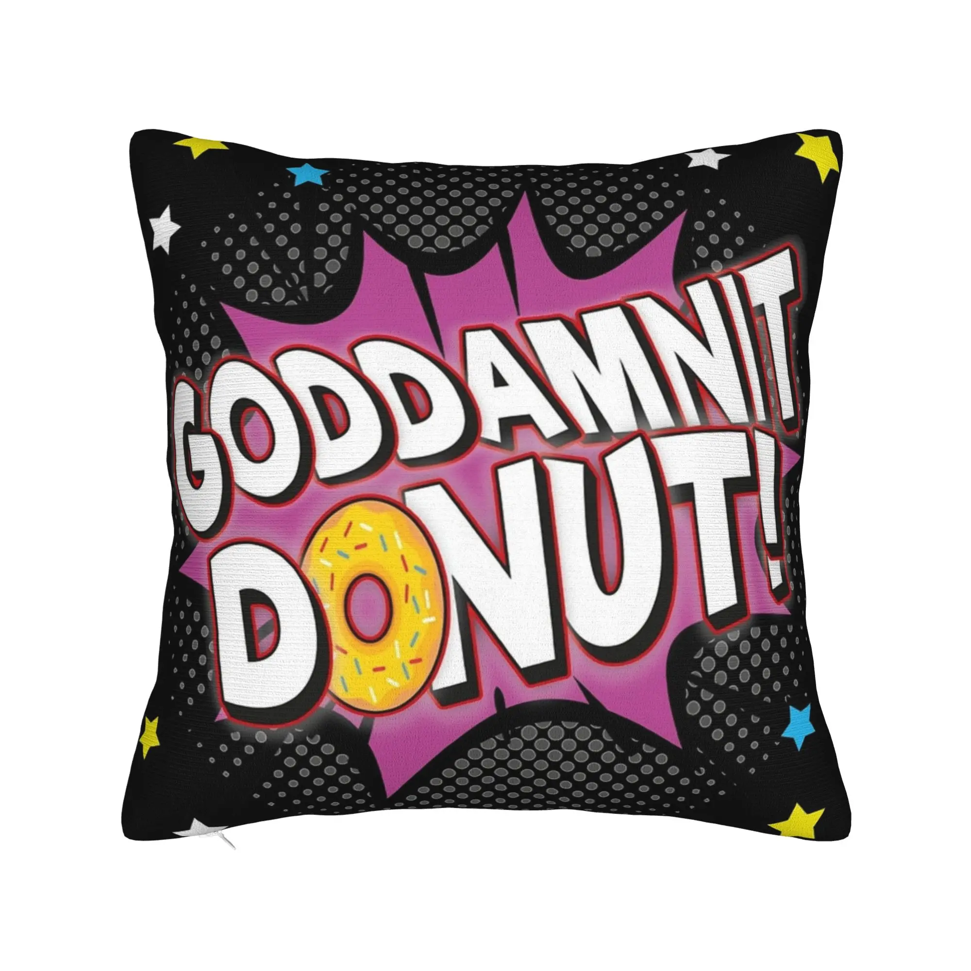 Фото Наволочка для декоративной подушки с принтом Dungeon Crawler Carl Goddamnit Donut, подарочная, для дома, дропшиппинг, 40x40 см №1