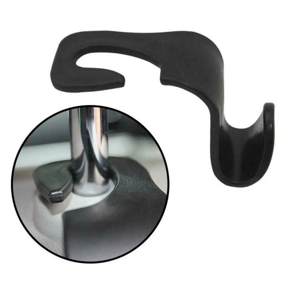 

4pcs Universal Car Back Seat Bag Handbag Hooks Plastic Headrest Hanger Storage Groceries Vehicle Organizer Holder Hook