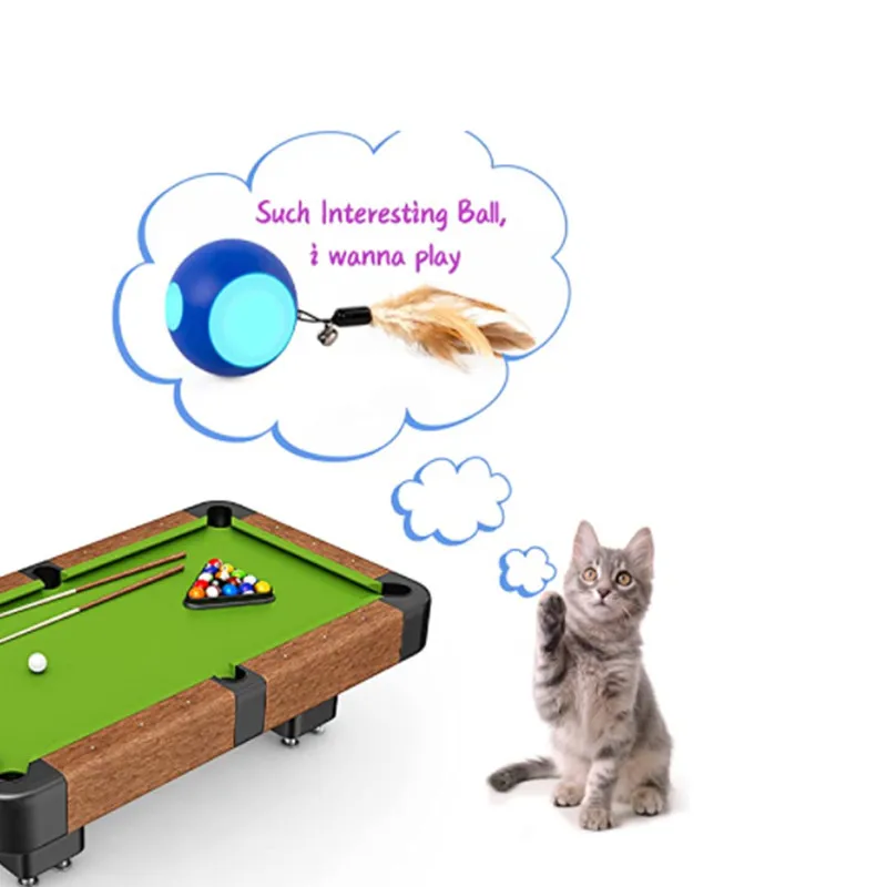 

LED Light-up USB Rechargeable Intelligent Teaser Electric Automatic Rolling Smart Cat Ball Pet Toys